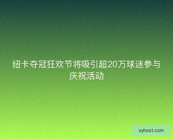 纽卡夺冠狂欢节将吸引超20万球迷参与庆祝活动